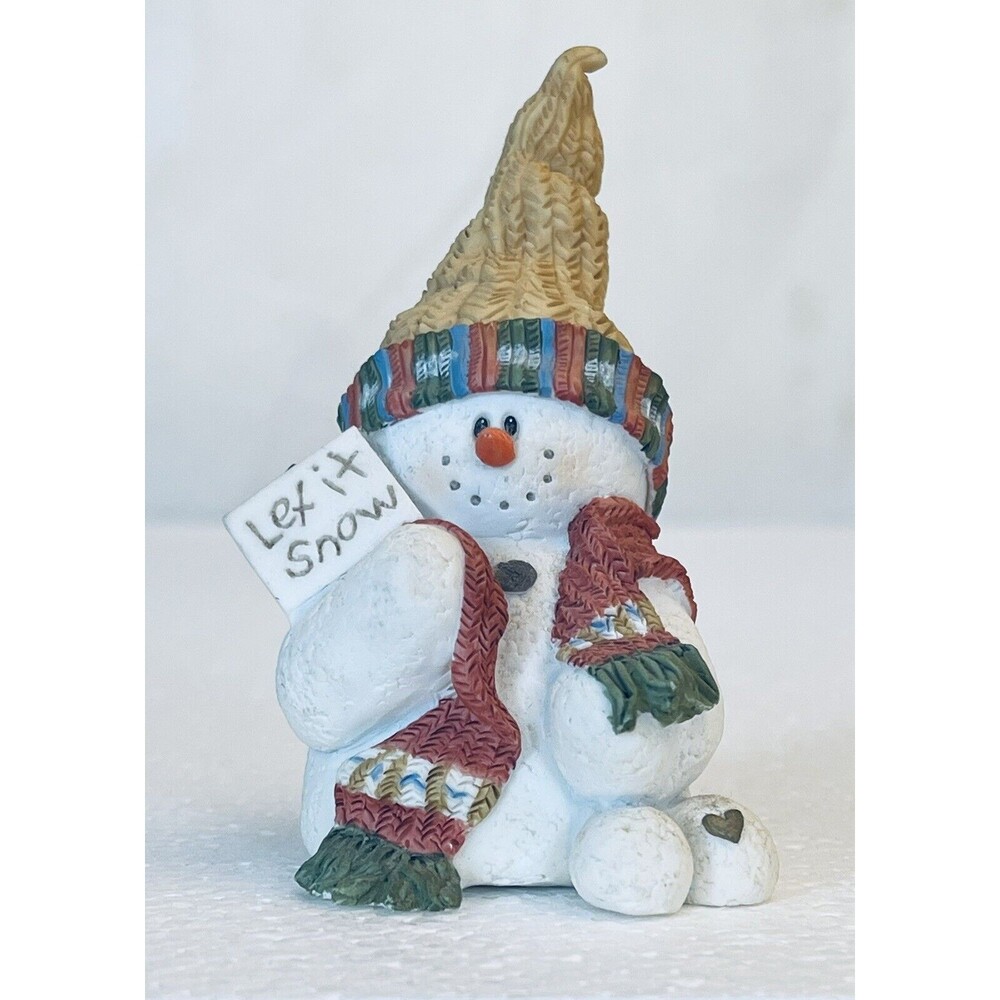 Sarah’s Attic Snowonders 6400 January Capper Snowman Dated 1998 Marked Numbered